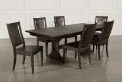 Valencia 72-90" Extension Trestle Dining With Side Chair Set For 6 -Home Furniture 101501 1