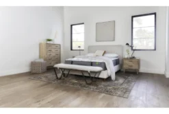 Dean Sand Queen Upholstered Panel Bed -Home Furniture 102212 beige fabric bed room 92