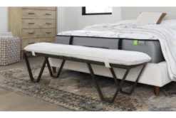 Dean Sand Queen Upholstered Panel Bed -Home Furniture 102212 beige fabric bed room 93