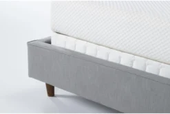 Dean Charcoal Full Upholstered Panel Bed -Home Furniture 102768 grey fabric bed detail 44