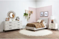 Dean Sand Full Upholstered Panel Bed -Home Furniture 102774 beige fabric bed room 41