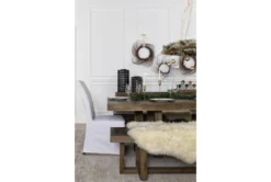 Garten Linen Skirted Dining Side Chairs Set Of 2 -Home Furniture 105476 natural fabric dining chair room 35