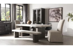 Garten Linen Skirted Dining Side Chairs Set Of 2 -Home Furniture 105476 natural fabric dining chair room 42