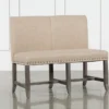 Jaxon Grey 49" Upholstered High Back Bench