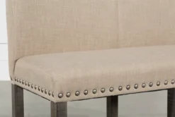 Jaxon Grey 49" Upholstered High Back Bench -Home Furniture 202290 grey wood upholstered bench 3