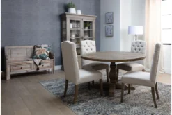 Biltmore Dining Side Chair -Home Furniture 215392 brown fabric dining chair room 47