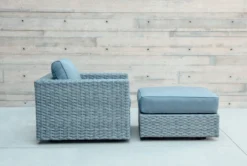 Koro Outdoor Ottoman -Home Furniture 217170 grey wicker fabric outdoor ottoman room 09