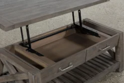 Jaxon Grey Lift-Top Coffee Table With Storage -Home Furniture 218097 grey cocktail table 4