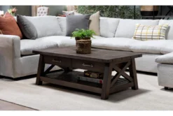 Jaxon Grey Lift-Top Coffee Table With Storage -Home Furniture 218097 grey wood coffee table room 49