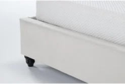 Mariah California King Velvet Upholstered Panel Bed -Home Furniture 220641 beige fabric bed detail 45
