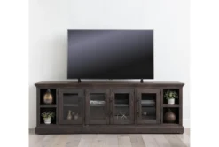 Wakefield 97" TV Stand With Glass Doors -Home Furniture 225443 brown wood media console room 35
