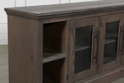 Wakefield 97" TV Stand With Glass Doors -Home Furniture 225443 brown wood tv stand 6
