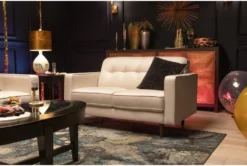 London Optical 58" Loveseat -Home Furniture 225750 white fabric loveseat room 71