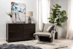 Mari Swivel Glider Recliner -Home Furniture 228269 grey fabric glider recliner room 09