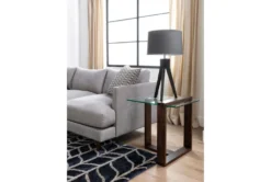 Nola End Table -Home Furniture 233111 brown glass end table room 41