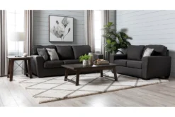Mcdade Graphite 2 Piece Living Room Set -Home Furniture 240568 grey fabric living room set room 09