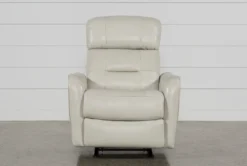 Cici Pearl Leather Power Rocker Recliner With Power Headrest & USB