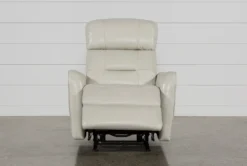 Cici Pearl Leather Power Rocker Recliner With Power Headrest & USB -Home Furniture 240973 beige leather recliner 3