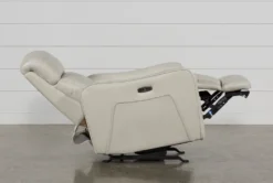 Cici Pearl Leather Power Rocker Recliner With Power Headrest & USB -Home Furniture 240973 beige leather recliner 6