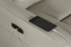 Cici Pearl Leather Power Rocker Recliner With Power Headrest & USB -Home Furniture 240973 beige leather recliner 7