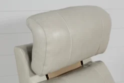 Cici Pearl Leather Power Rocker Recliner With Power Headrest & USB -Home Furniture 240973 beige leather recliner 9