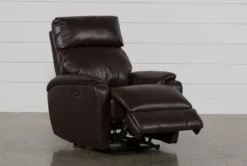 Connie Espresso Power Wallaway Recliner With Power Headrest & USB 15 Connie Espresso Power Wallaway Recliner With Power Headrest & USB -Home Furniture 240980 brown fabric recliner detail 04
