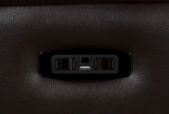 Connie Espresso Power Wallaway Recliner With Power Headrest & USB 18 Connie Espresso Power Wallaway Recliner With Power Headrest & USB -Home Furniture 240980 brown fabric recliner detail 10