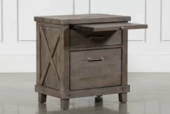 Jaxon Grey 28" 2 Drawer Nightstand -Home Furniture 241124 grey wood nightstand 3
