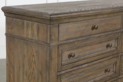 Chapman 8 Drawer Dresser -Home Furniture 242797 brown wood dresser detail 05