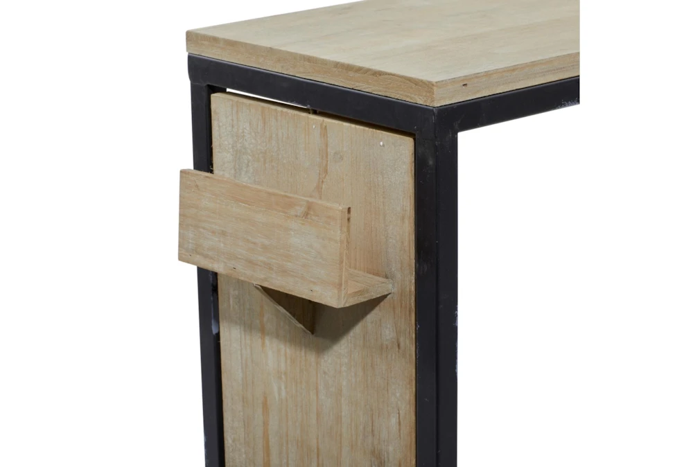 Wood And Metal Arm Table With Letterbox 7 Wood And Metal Arm Table With Letterbox - Image 7