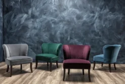 Krista Blue Accent Chair -Home Furniture 244479 blue fabric accent chair room 7