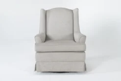 Bailey Linen Flare Arm Wing Skirted Swivel Glider