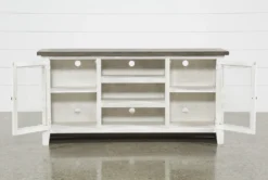 Dixon White 65" Tv Stand With Glass Doors -Home Furniture 244782 white wood 65 inch tv stand 3