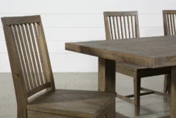 Gables 81-99" Extension Dining With Bench + Side Chair Set For 6 -Home Furniture 246106 brown wood dining set detail 03