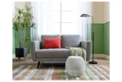 Ginger Grey 59" Loveseat -Home Furniture 246453 grey fabric loveseat room 11