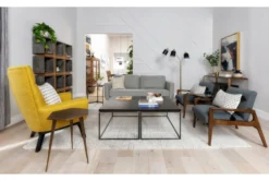 Ginger Grey 59" Loveseat -Home Furniture 246453 grey fabric loveseat room 41