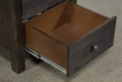 Larkin Espresso 23" Nightstand -Home Furniture 246546 brown wood nightstand hardware 04