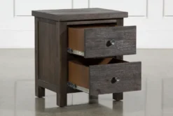 Larkin Espresso 23" Nightstand -Home Furniture 246546 brown wood nightstand storage 03
