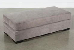 Delano Charcoal 60" Cocktail Ottoman 7 Delano Charcoal 60" Cocktail Ottoman -Home Furniture 246759 grey fabric ottoman side 03