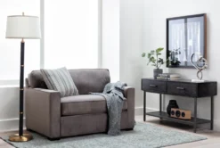 Silas III Memory Foam 54" Velvet Twin Sleeper -Home Furniture 248403 grey fabric sofa sleeper room 20