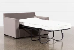 Silas III Memory Foam 54" Velvet Twin Sleeper -Home Furniture 248403 grey fabric sofa sleeper sleeper 14