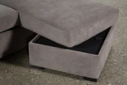 Taren II Reversible 93" Sofa/Chaise Sleeper With Storage Ottoman -Home Furniture 248436 brown fabric sleeper feature 05