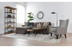 Taren II Reversible 93" Sofa/Chaise Sleeper With Storage Ottoman -Home Furniture 248436 brown fabric sleeper room 12