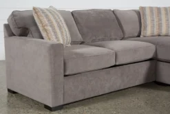 Taren II Reversible 93" Sofa/Chaise Sleeper With Storage Ottoman -Home Furniture 248436 brown fabric sleeper side 03