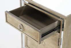 Chelsea Chairside Table 11 Chelsea Chairside Table -Home Furniture 248825 silver glass accent table detail 44