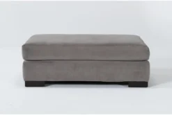 Lodge 52" Velvet Otter Ottoman