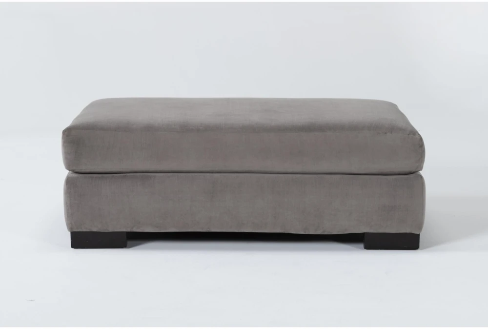 Lodge 52" Velvet Otter Ottoman 1 Lodge 52" Velvet Otter Ottoman