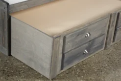 Summit Grey Twin Bookcase Daybed Bed With 2-Drawer Captains Trundle -Home Furniture 249088 grey wood bed hardware 06