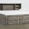 Summit Grey Full Bookcase Daybed Bed With 4-Drawer Storage Unit