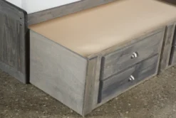 Summit Grey Full Bookcase Daybed Bed With 2-Drawer Captains Trundle -Home Furniture 249090 grey wood bed hardware 07